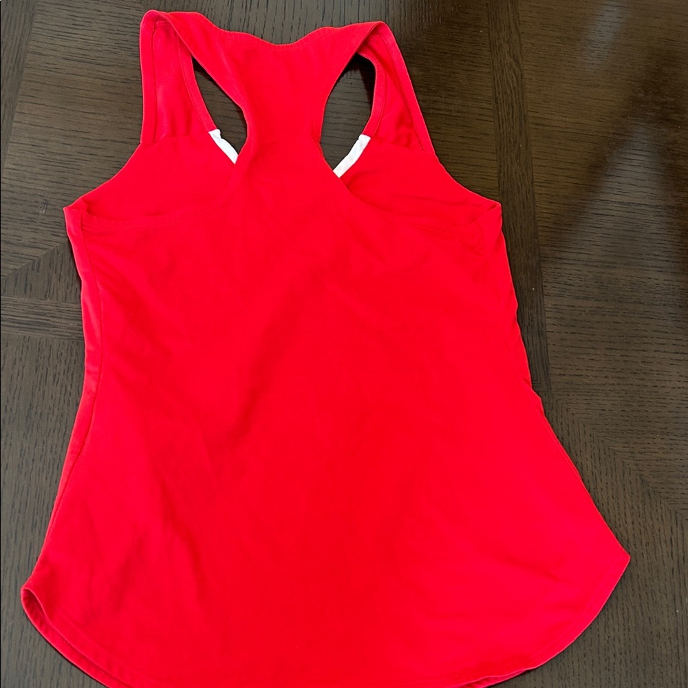 Nike Women’s Bright Red Dri-FIT Racerback Tank - Picture 5 of 5